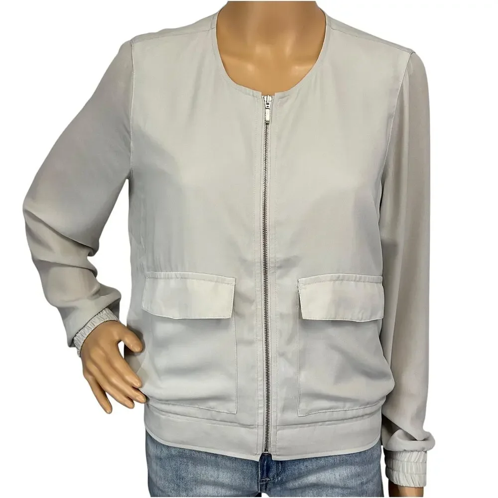 J. Crew Drapey Collarless Jacket Pistachio Mist J0938 Size XS